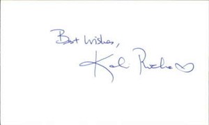 KALI ROCHA MAN WITH A PLAN Signed 3"x5" Index Card