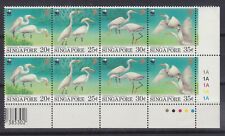 SINGAPORE, 1993, "BIRDS OF SINGAPORE" 2 STAMP SETS MINT NH. FRESH GOOD CONDITION