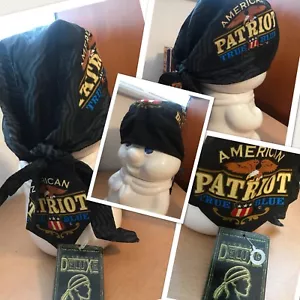 nwt "AMERICAN PATRIOT TRUE BLUE"DANBANNA DELUXE Doo Rag Head Wrap Capsmith Durag - Imagen 1 de 1