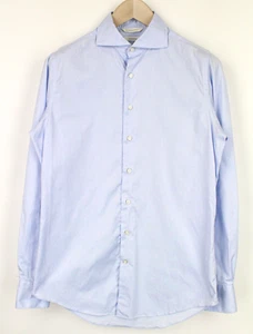 SUITSUPPLY Men Shirt 39/ 15 1/2 Blue Formal Extra Slim Fit Button Up Cutaway - Picture 1 of 8