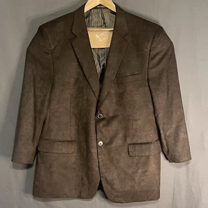 Pronto Uomo Herren Gr. 42 Braun Wildlederimitat Genähtes Revers Blazer Sport Jacke - Bild 1 von 11