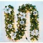 9Ft Christmas Garland Decorations Fireplace Artificial Wreath Pine Xmas Tree UK