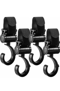4 Pack Stroller Hooks, Stroller Clips Hooks Hanger Diaper Bags Hook - Picture 1 of 4
