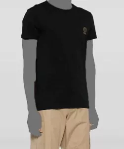 Versace Men's Black Logo Organic Stretch Cotton T-Shirt Size 5 - Picture 1 of 3
