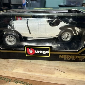 White Bburago 1931 Mercedes Benz Sskl 1/18 Scale - Picture 1 of 12