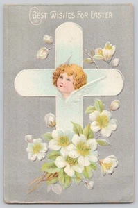 Postcard Easter Greetings Embossed Divided Back c1912 - Picture 1 of 2
