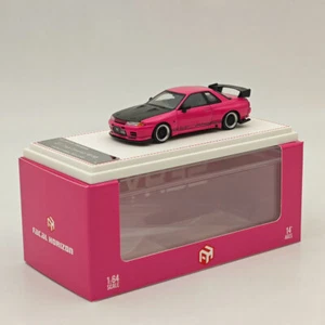 FH 1/64 Nissan Skyline GT-R VR32 Top Secret Carbon Hood Pink Diecast Model Car - Imagen 1 de 7
