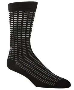 CALVIN KLEIN Men's All Over Tiles Crew Dress Socks One Size (7-12) Black Gray - Picture 1 of 1