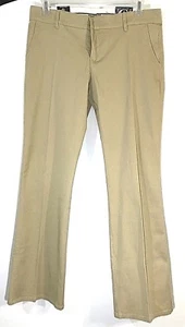 VOLCOM STONE Women's 13 Flat Front FLAP POCKET Skater Pants Khakis WIDE LEG Tan - Picture 1 of 7