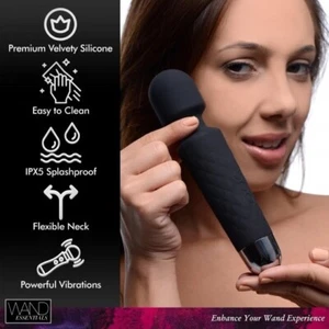 18X Varita de masaje vibratoria de silicona de lujo masaje masajeador USB recargable Esse - Imagen 1 de 13