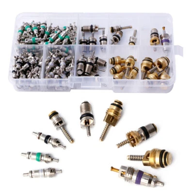 Automotive Air Conditioning Valve Core Car Accessories Kit 134 Pcs Copper/Brass - Image 1 of 4