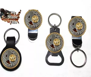 Custom Texas Rope and Star Bottle Opener Key Fob Key Holder Money Clip - Picture 1 of 6