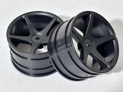 HPI Racing HPI3696 Vintage 1/10th Scale Super Star Wheels 5-Spoke 26mm Black - Image 1 of 4