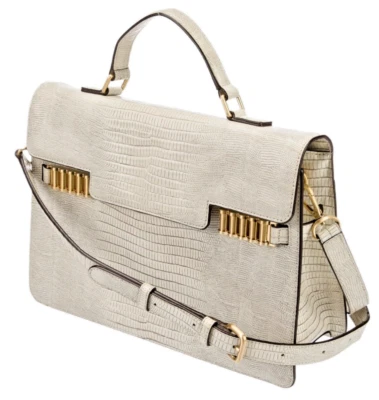 Bolso de hombro Donna Karan Kelly de cuero lagarto en relieve asa superior día noche Foto 1 de 4