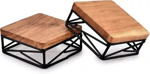 Wooden Square Riser Stand, Set of 2 - Picture 1 of 5