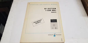 HP 86602A RF Section 1-1300 MHz Operating and Service Manual - Bild 1 von 1