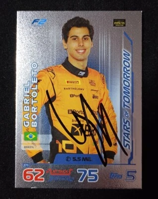 F1 CARD Topps autografo GABRIEL BORTOLETO Sauber hand SIGNED original A - Immagine 1 di 2