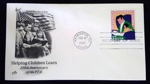 Scott 3125 FDC Helping Children Learn PTA Parent Teachers Association Art Craft - Picture 1 of 3