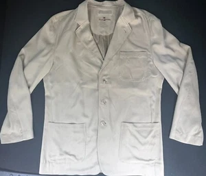 Tommy Bahama Blazer Mens Size Large 100% Silk Paradise Nation Beige Casual Beach - Picture 1 of 19