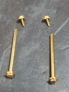 2er Set, Gold 18 mm Doppelend-Schraubstifte, 3 x 1,3 x 18 mm - NEU - KOSTENLOSER VERSAND - Bild 1 von 3