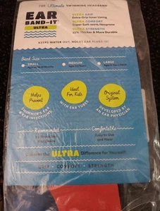 Ear Band-It Ultra Swimming Head Band Medium Ages 2-7 NIP Shark Jaco Freeship  - Picture 1 of 1