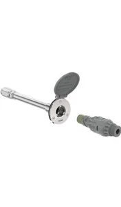 Aquor 10" SlateGry gebürsteter Edelstahl Haus Hydrant V1 & Schlauchverbinder Kit - Bild 1 von 9