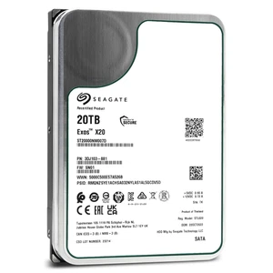 Seagate Exos X20 ST20000NM007D 20TB 7.2K RPM SATA 6Gb/s 3.5in Recert HDD - Photo 1/4