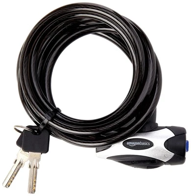 	Steel Cable Bike Lock Weather Resistant Black 6 Feet	 - Image 1 of 3