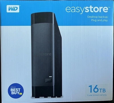 WD Western Digital Easystore 16TB External Hard Drive HDD USB 3.0 Brand New! - Image 1 of 2