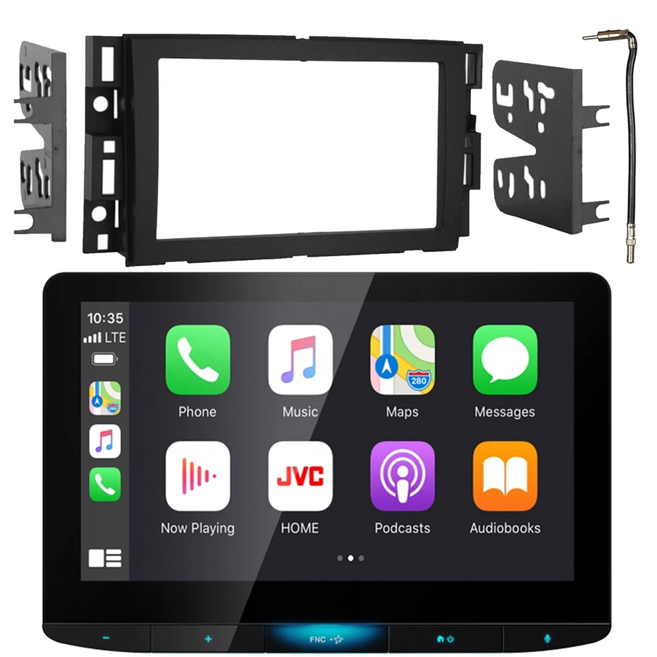 Receptor Bluetooth USB estéreo JVC KW-Z1000W, adaptador de antena, kit duplo DIN - Imagem 1 de 4