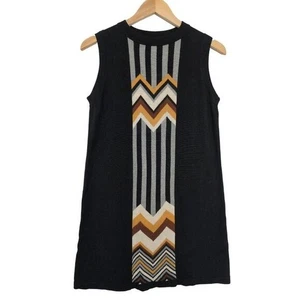 Missoni Target Knit Dress Women S Black Brown Retro Modern Layer Fall Winter - Picture 1 of 7