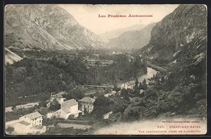 AK Ussat-les-Bains, Panoramablick von Loubières in den Pyrenäen Ariég  - Bild 1 von 2
