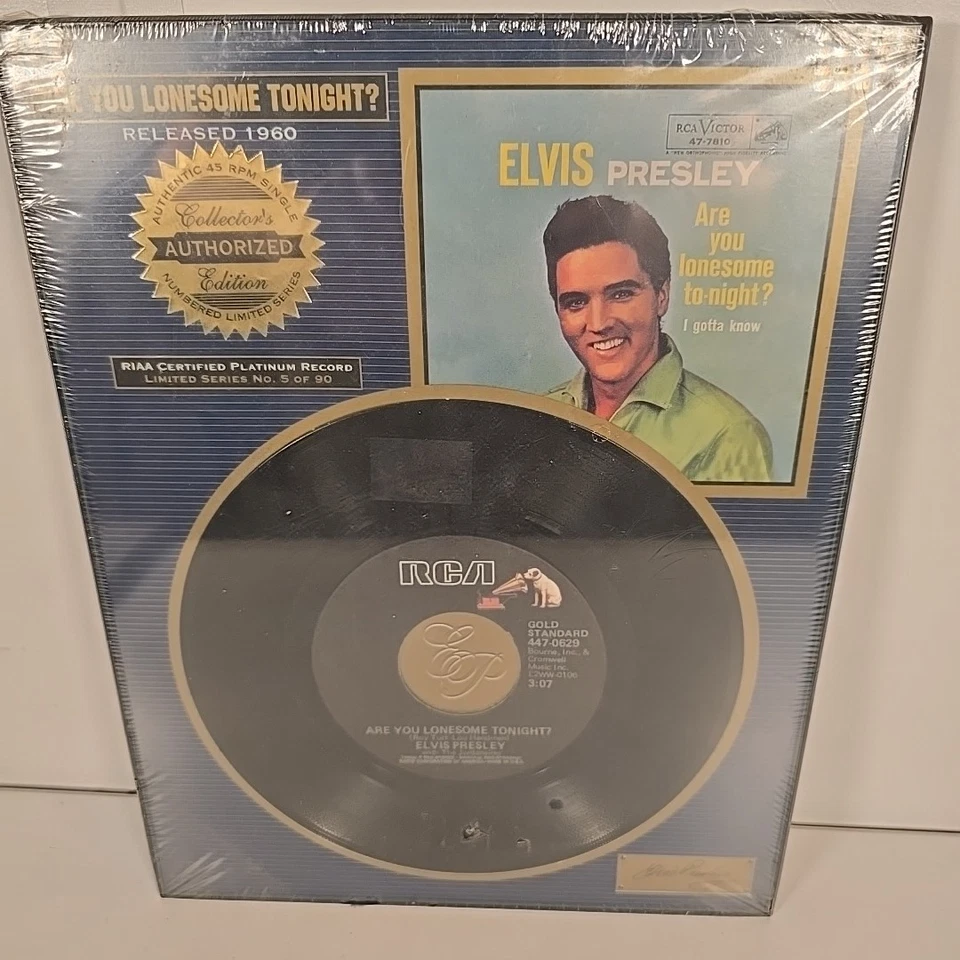 RIAA Certified Platinum Record Elvis Presley Are You Lonesome Tonight 5 of 90