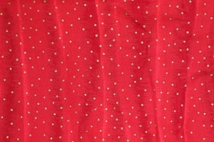 51"L x 44"W Concord Kessler Fabric Red with Lighter Streaks Gold Dots Holiday - Picture 1 of 8