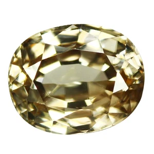 1.85 Ct Topnotch Oval 6.9 x 5.6 MM Brownish Yellow Madagascar Natural Zircon - Picture 1 of 5