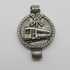 Cable Car Trolley /Street Car Medallion Pendant "Look out for the cars" Pewter? - Picture 1 of 6