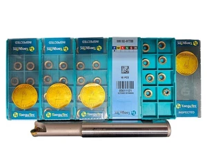 TAEGUTEC 20mm 5R Radius End Mill Cutter 1pcs & Inserts 50pcs - Picture 1 of 5