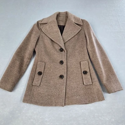 Abrigo Calvin Klein Mezcla de Lana Avena Solo Brest 3 Botones Guisante con Bolsillos 4P Foto 1 de 4