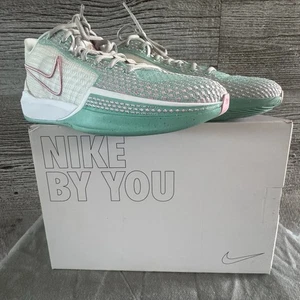 Zapatos de baloncesto Nike By You personalizados para hombre’s 9/mujer’s 10,5 como nuevos rosa verde azulado React - Imagen 1 de 11