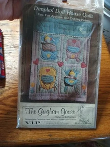 NOS Gingham Goose DIMPLES DOLL HOUSE Baby Quilt Pattern Vintage 1980 Unopened - Picture 1 of 2