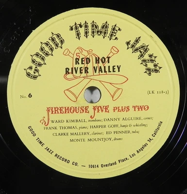 Firehouse Five Plus Two – Red Hot River Valley / Riverside Blues 1952 78 RPM Foto 1 de 4