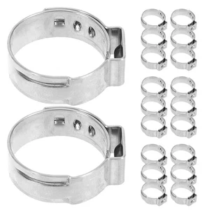 100 Pezzi Stringere L'Anello Crimpatore Clip Morsetto Tubo Fissaggio Collegamento Tubazioni Morsetti - Foto 1 di 19