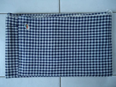 LINGE ANCIEN KELSCH CARRES BLEUS HOUSSE COUETTE METIS - Photo 1/2