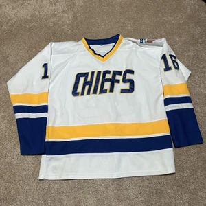 Charlestown Chiefs Trikot Herren 48 weiß Hockey Hanson 16 Slap Shot Throwback - Bild 1 von 4
