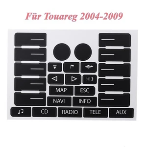 Schwarz Für Touareg 2004-2009 Klima Schalter Aufklebern Tasten abgenutzte Knöpfe - Bild 1 von 16