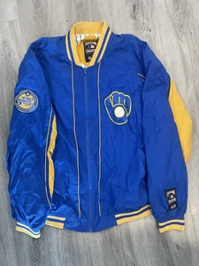 Chaqueta Milwaukee Brewers Colección Cooperstown Serie Mundial 1982 Talla 2XL Excelle - Imagen 1 de 11