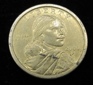 2000 P Sacagawea Dollar Speared/ Wounded Eagle Variety/ Error FS-901 Lot#996 - Picture 1 of 3