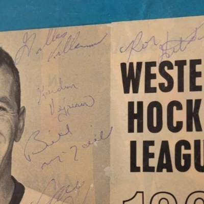 GORDON VEJPRAVA SIGNED AUTOGRAPH CUT HOCKEY PROVIDENCE REDS VANCOUVER CANUCKS - Image 1 of 2