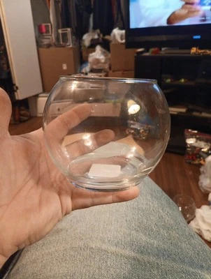 Libbey 802 脚泡泡球 3.875 英寸(9.8 厘米)透明玻璃美国制造 — 第 1/3 张图片