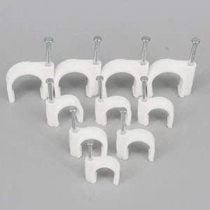 100 PCS 10 mm Plastikstahlnagellinie Schnalle Kabel Organizer - Bild 1 von 12